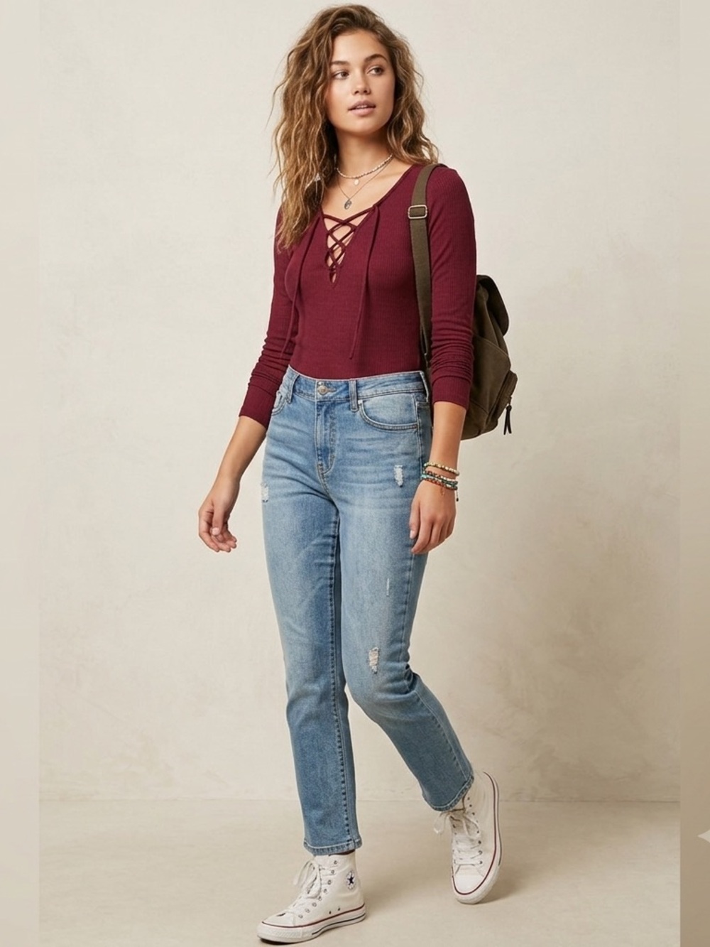 LA Hearts Long Sleeve Top